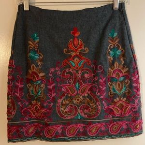 Multi color mini skirt